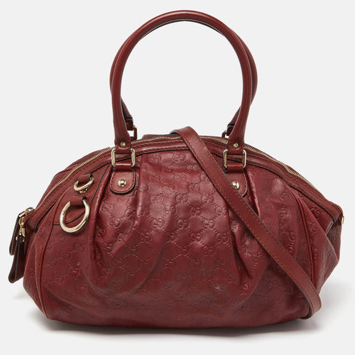 Brick Brown Guccissima Leather Medium Sukey Boston Bag