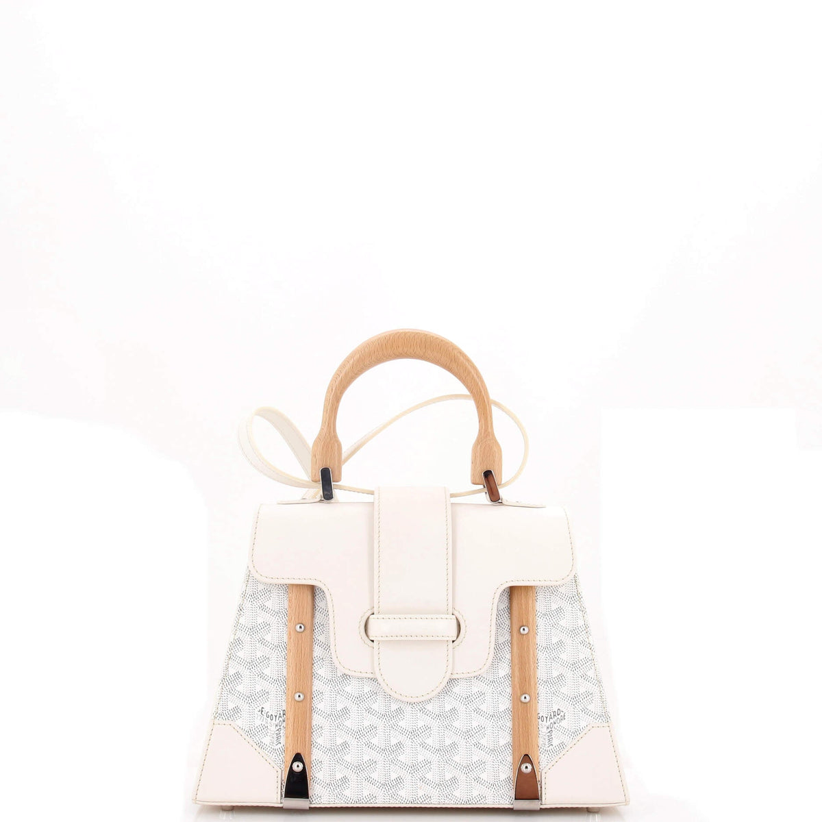 Goyard GOYARD Saigon Top Handle Bag Coated Canvas with Leather PM