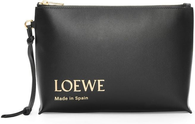 Loewe Women's Embossed Pouch in Black | CLE0MIPX01
