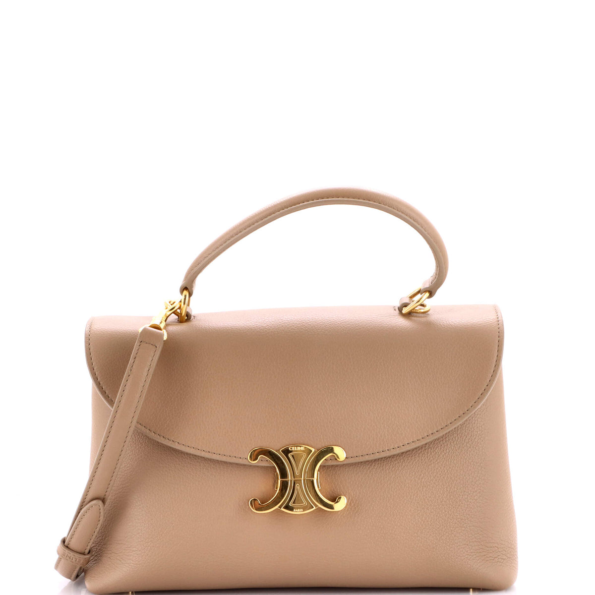 Celine CELINE Nino Top Handle Bag Leather Medium