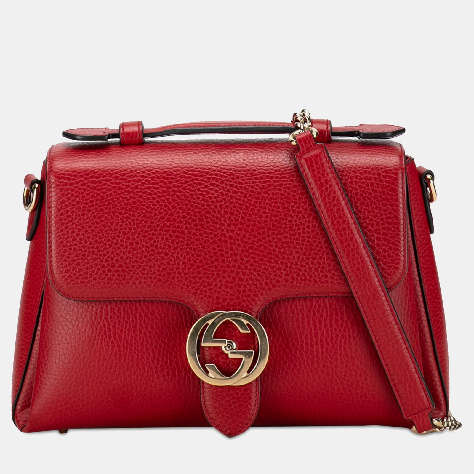 Gucci Kleine Satchel-Tasche aus Kalbsleder mit ineinandergreifendem G-Muster