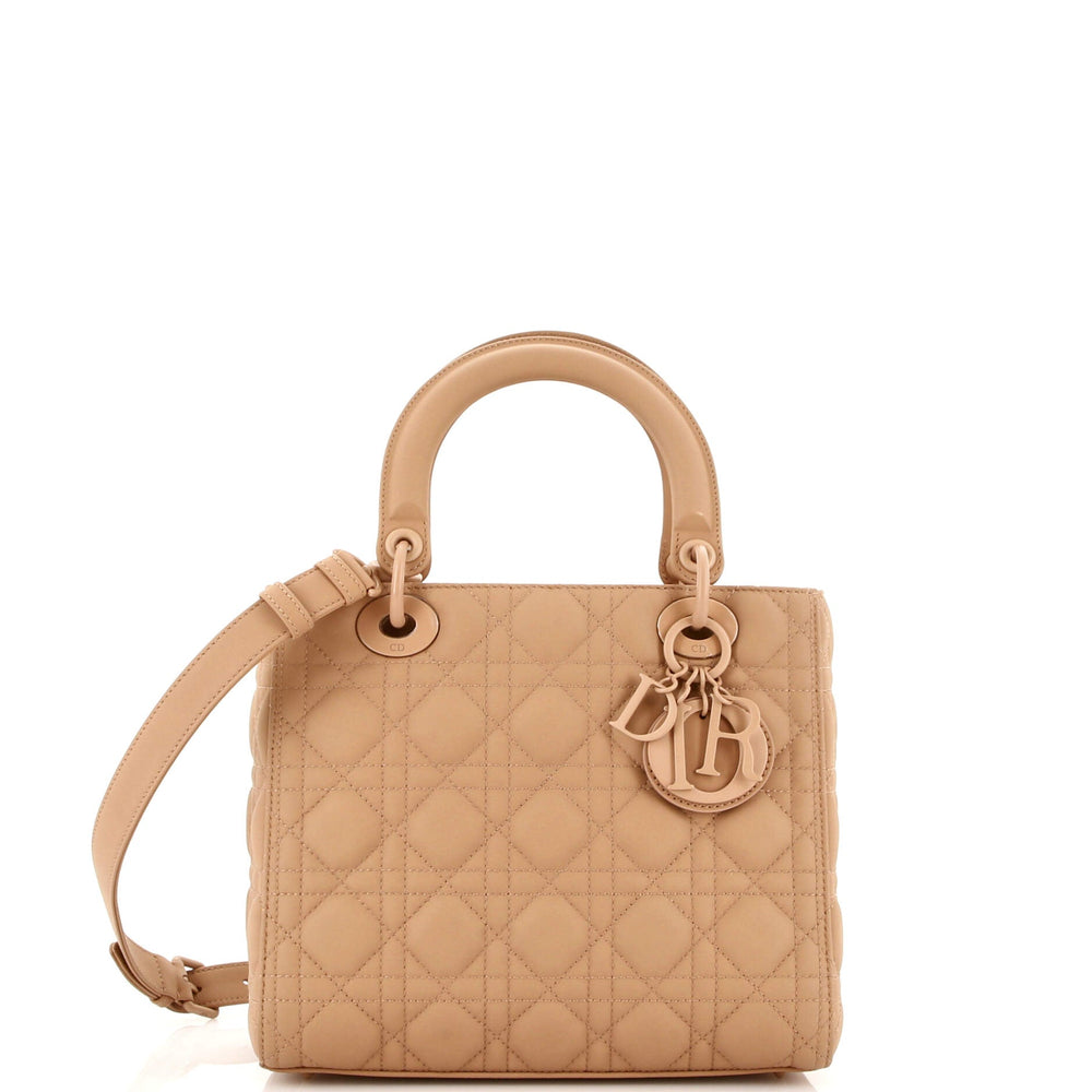 Ultra Matte Lady Dior Bag Cannage Quilt Calfskin Medium