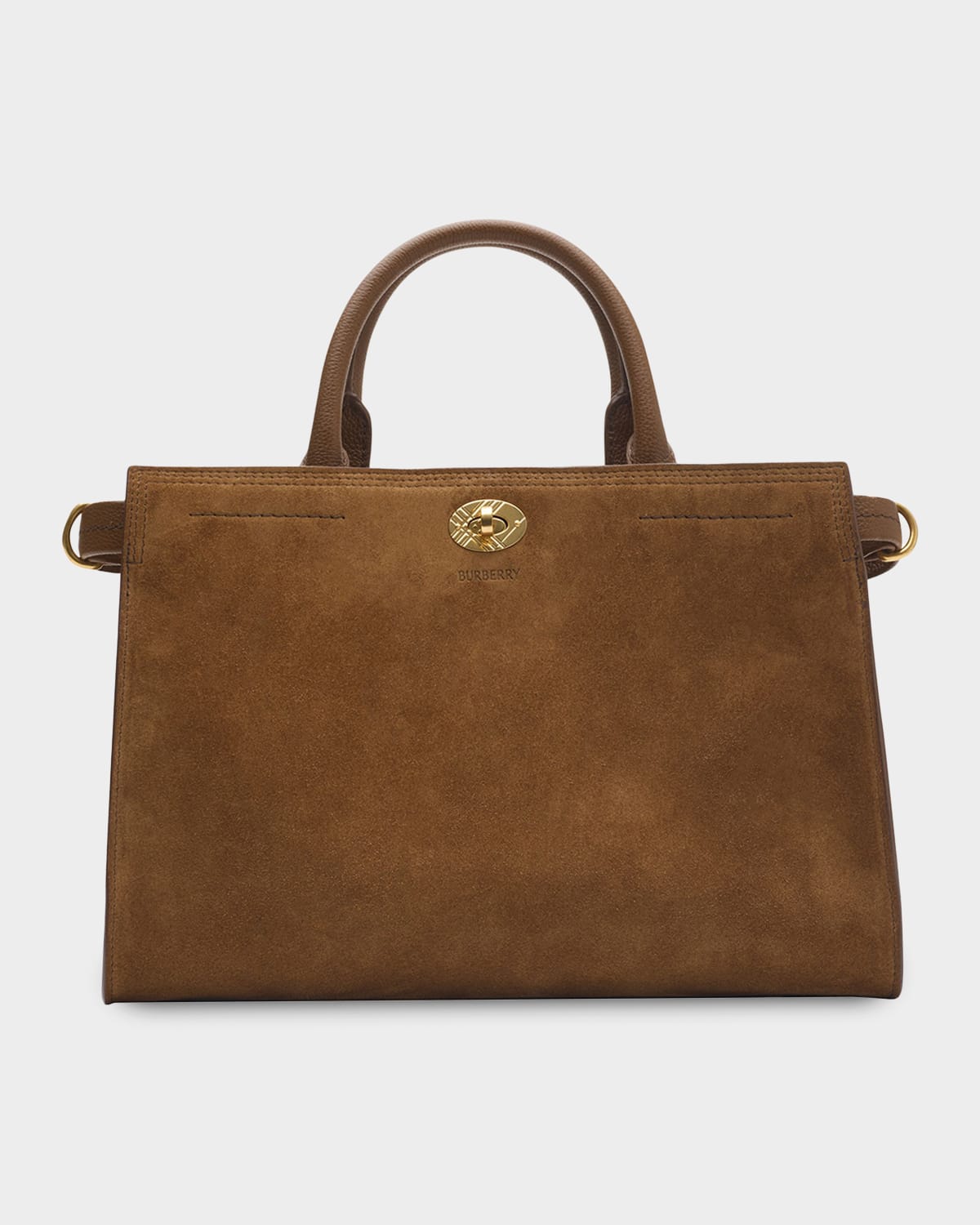 Burberry Cotswolds Small Suede Tote Bag