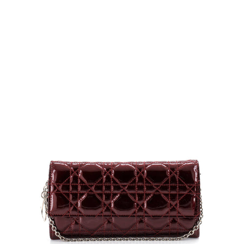 Lady Dior Rendez Vous Short Chain Wallet Cannage Quilt Patent