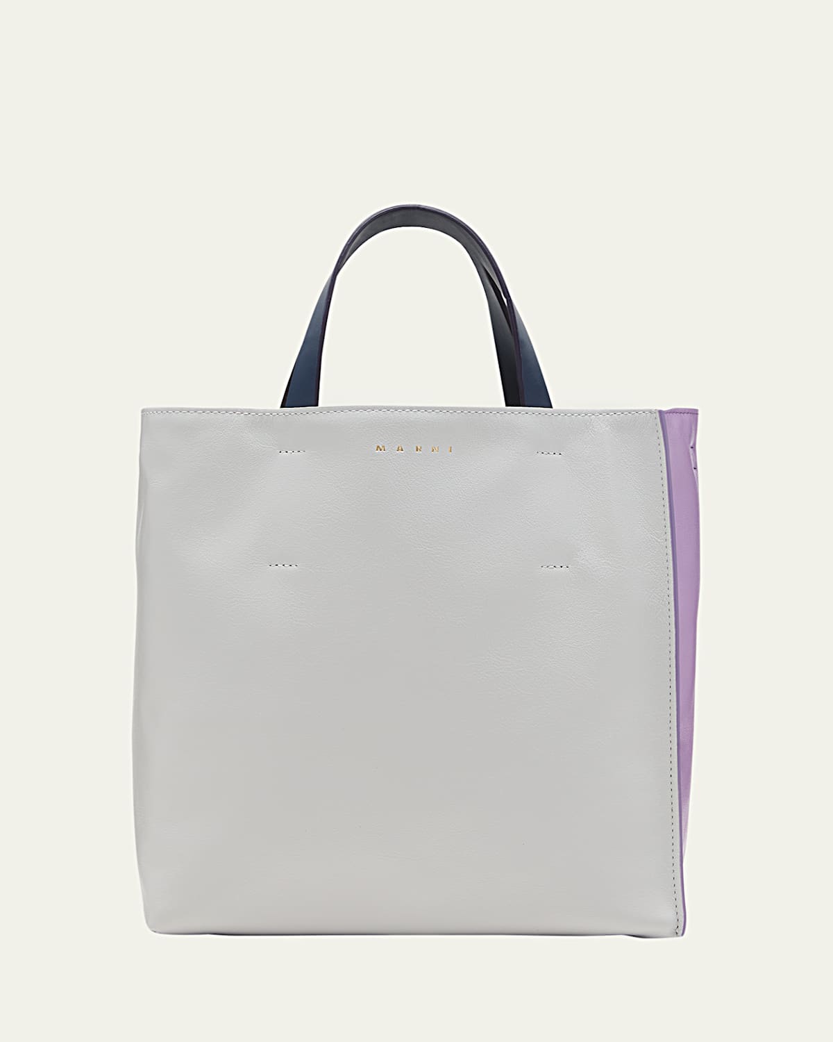 Marni Museo Colorblock Soft Shopping Tote Bag