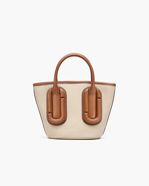 Marc Jacobs Babe Small Tote In Canvas in Beige/Argan Oil