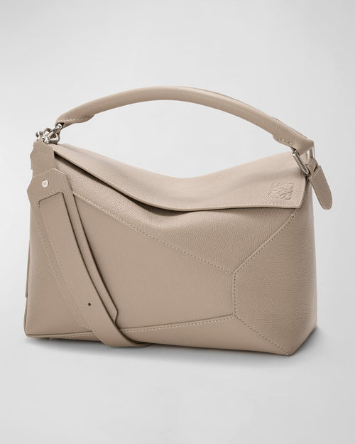 Puzzle Edge Shoulder Bag in Leather