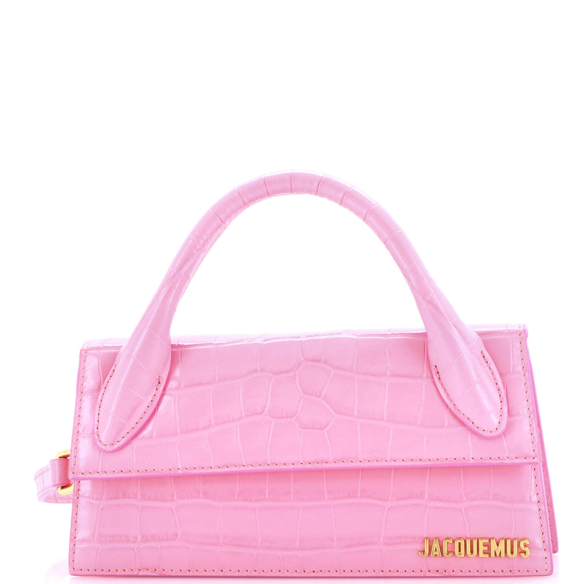 Jacquemus Le Chiquito Bag Crocodile Embossed Leather Long