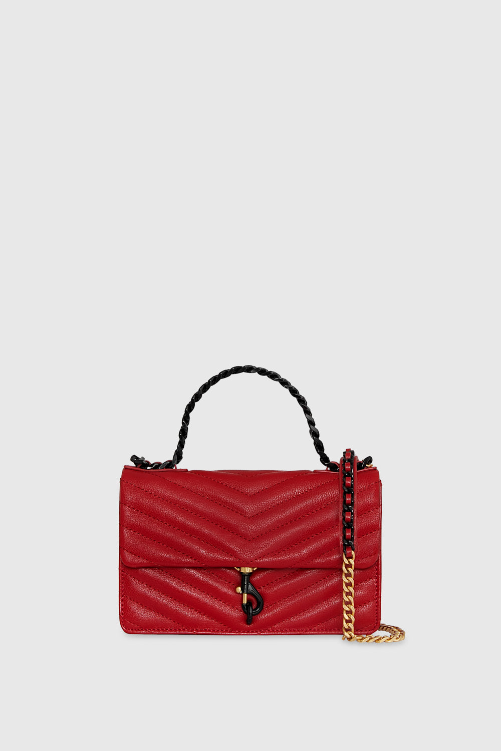 Rebecca Minkoff Edie Mini Crossbody On A Chain Bag In Seduction Red