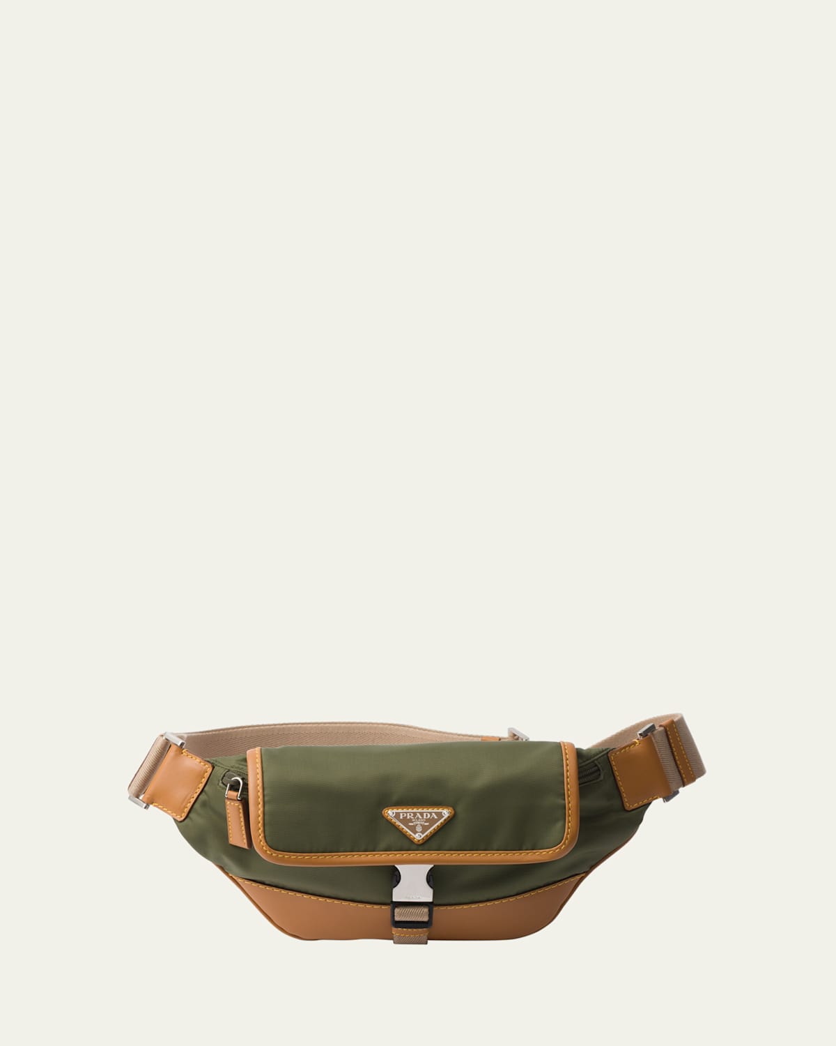 Prada Men's Re-Nylon and Leather Shoulder Bag