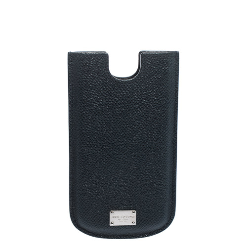 Dark Blue Leather iPhone 5 Case