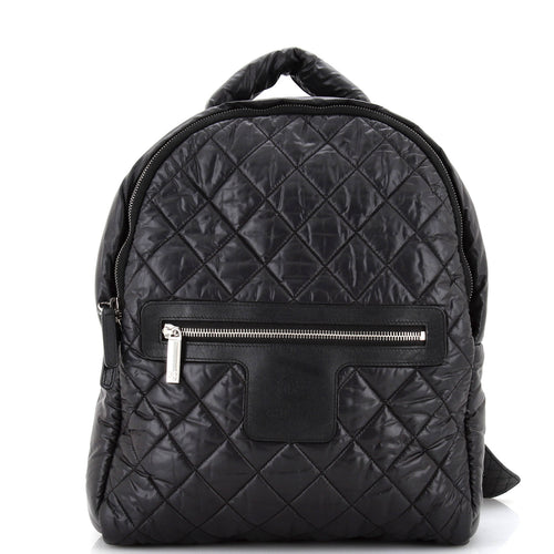 CHANEL Coco Cocoon Backpack Quilted Nylon Large