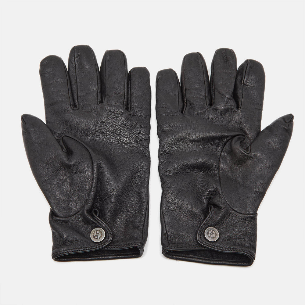 Gants en cuir noir