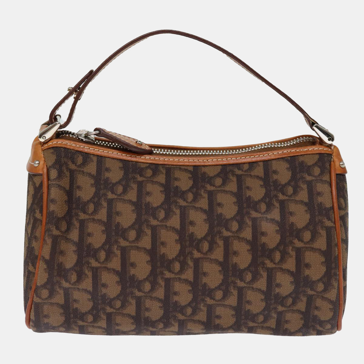 Dior Brown Canvas Trotter Shoulder Bag