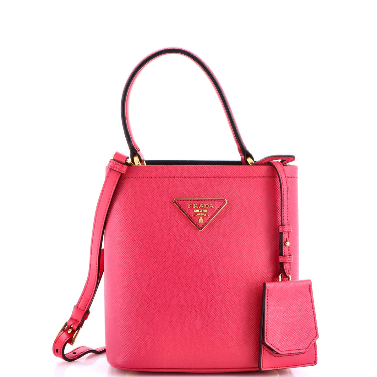Prada PRADA Panier Bucket Bag Saffiano Leather Small