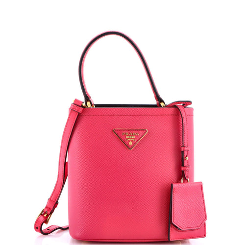 PRADA Panier Bucket Bag Saffiano Leather Small