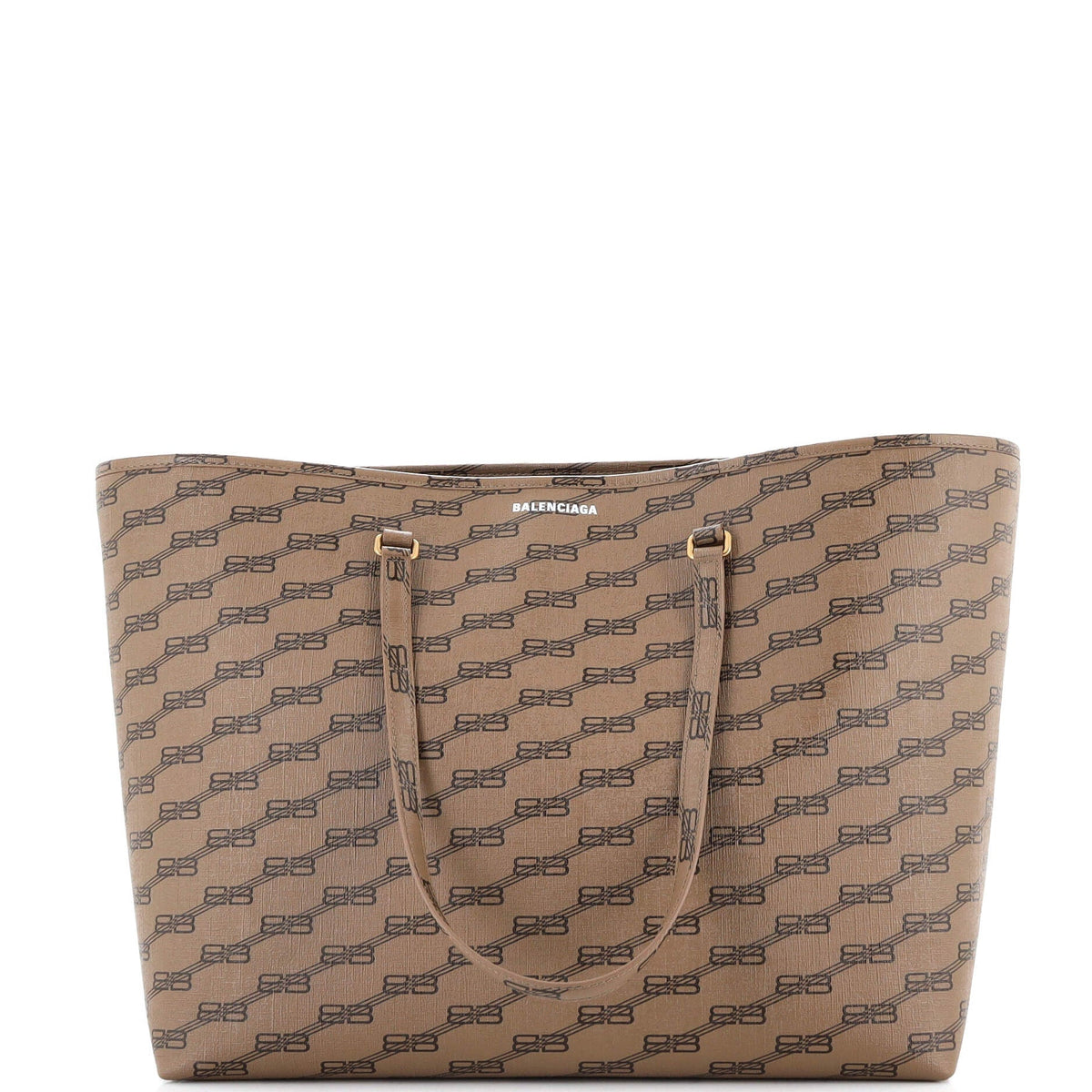 Balenciaga Signature East-West Shopper Tote Allover Logo BB Monogram Coated Canvas Large