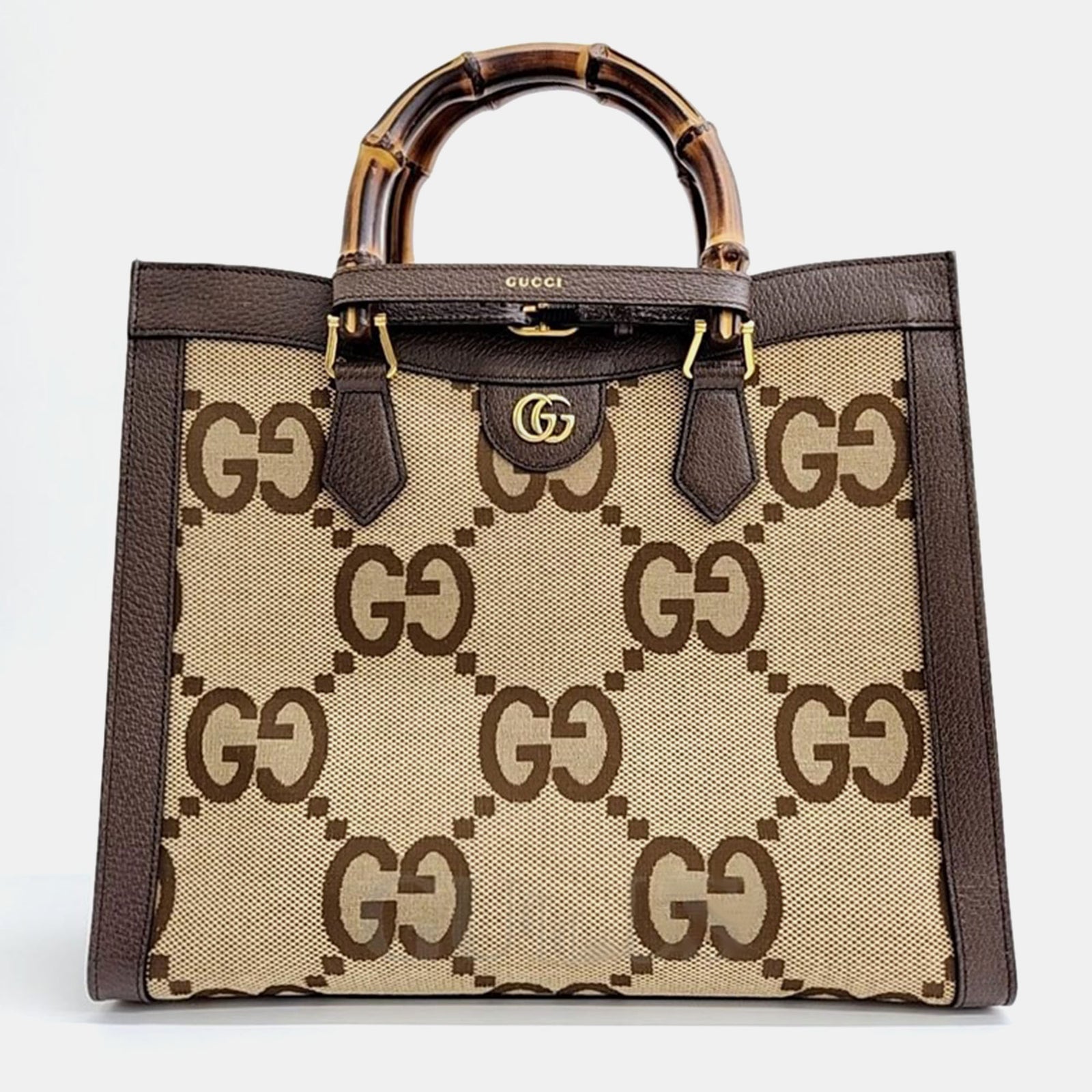 Gucci Sac fourre-tout Diana en toile marron