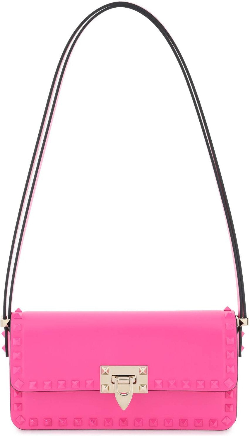 Valentino Garavani Women's Rockstud 23 East West Shoulder Bag in Fuchsia | 3W0B0M77AZS