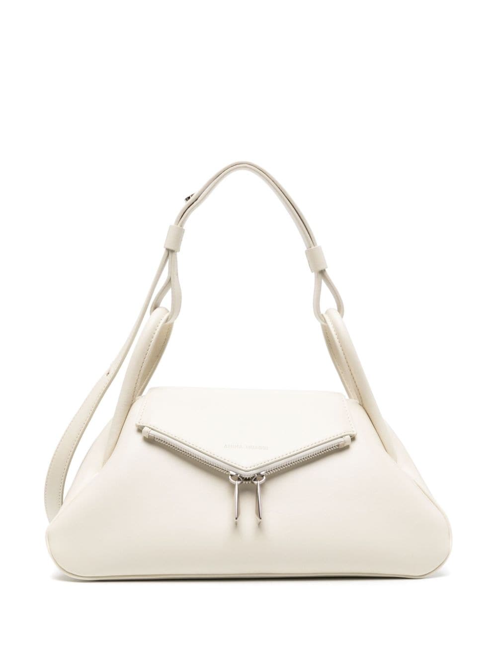 Amina Muaddi Women's Gemini Leather Bag in Beige | Size UNI | GEMININAPPAALMOND&SILVER