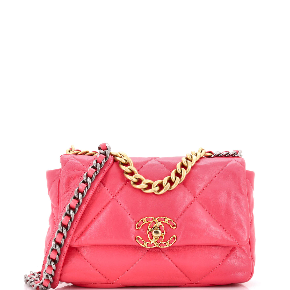 Chanel CHANEL 19 Flap Bag Quilted Leather Medium