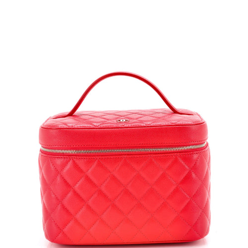 CHANEL Classic Vanity Case Quilted Caviar Medium