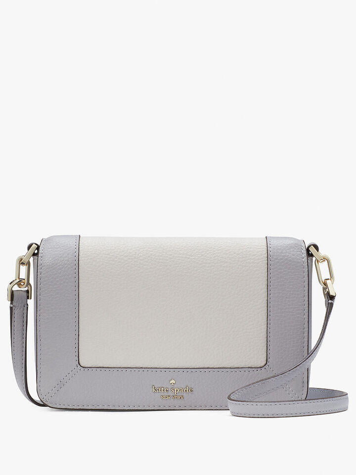 Kate Spade Au Lena Colorblock Pebbled Leather Small Flap Crossbody