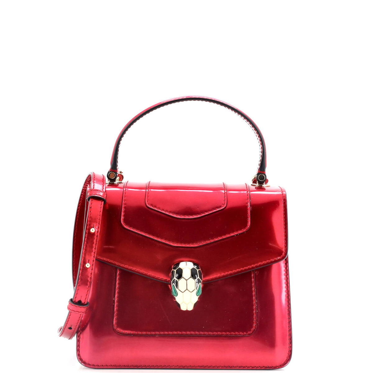 Bvlgari BVLGARI Serpenti Forever Top Handle Bag Leather Small