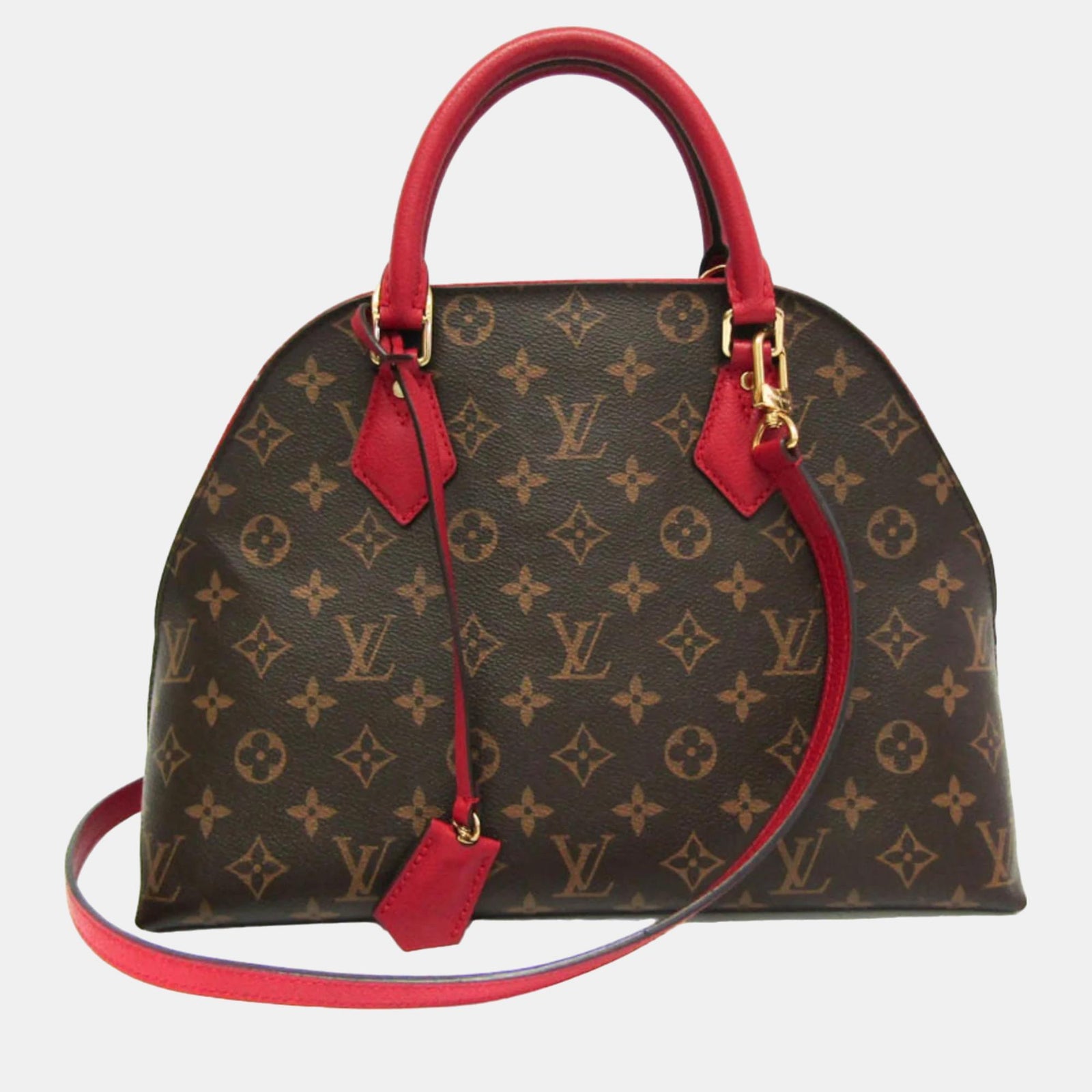 Louis Vuitton Sac à main Alma B'N'B en toile monogrammée marron et cuir