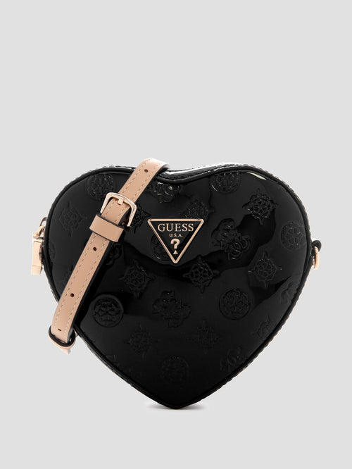 Arnela Debossed Logo Mini Heart Bag