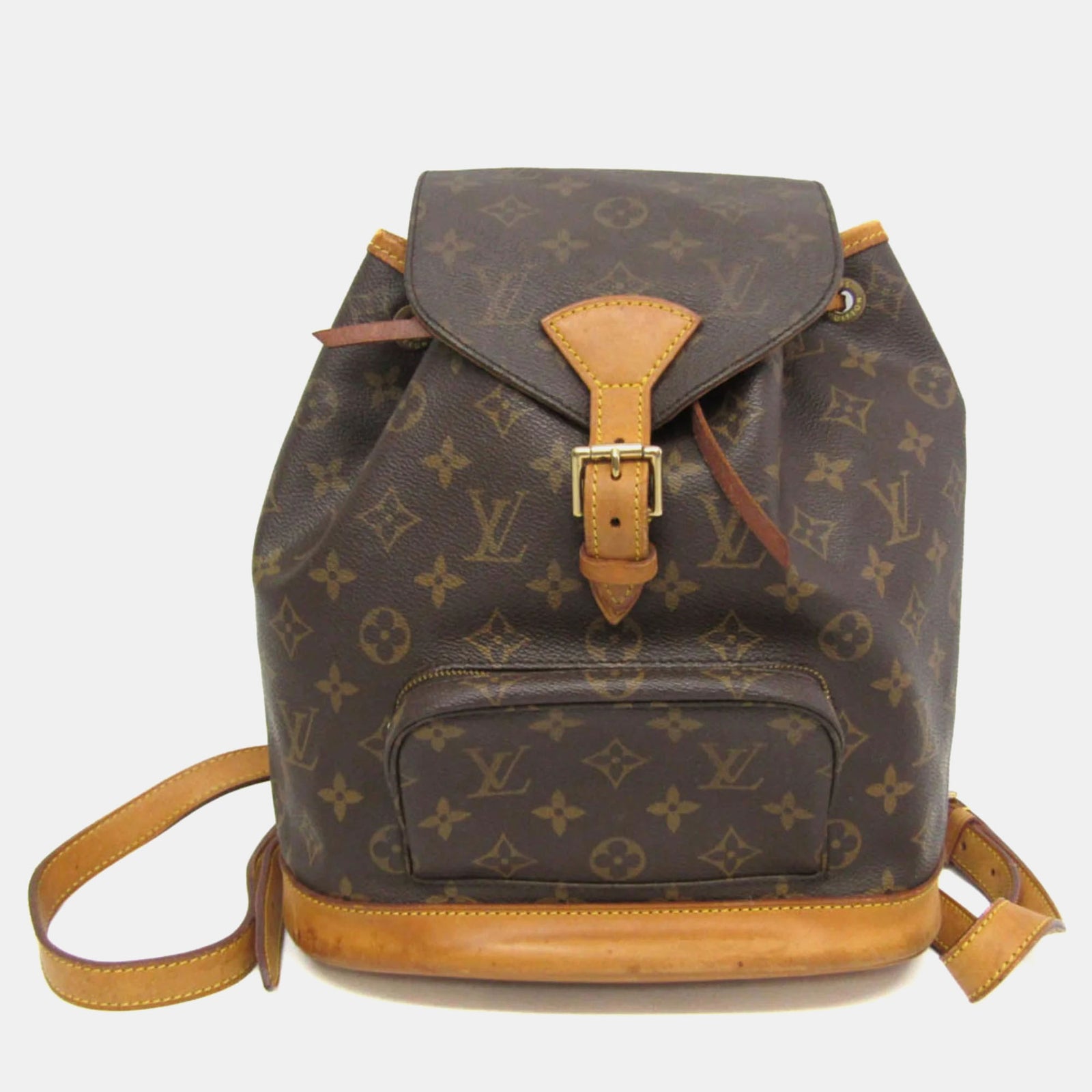 Louis Vuitton Sac à dos Montsouris en toile marron MM