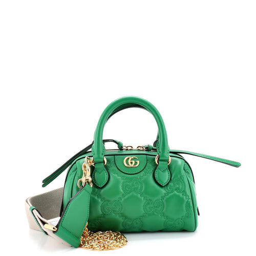 GUCCI Ophidia Convertible Boston Top Handle Bag GG Matelasse Leather Mini