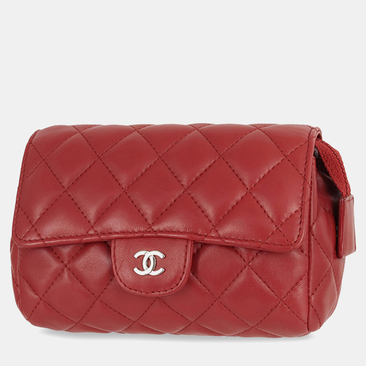 Chanel CC Quilted Lambskin Pouch