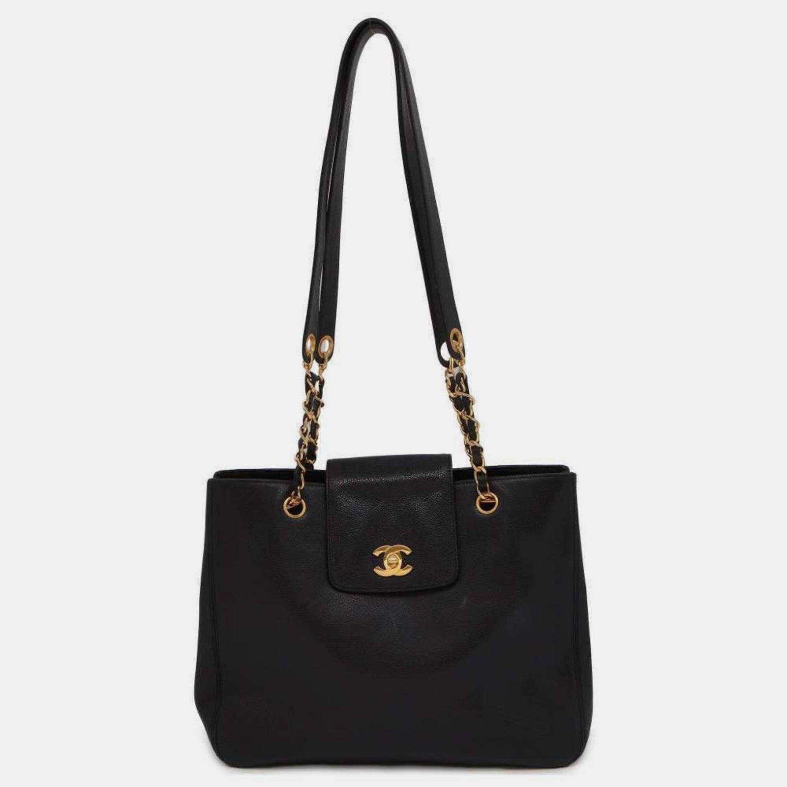 Chanel Sac Supermodel en cuir caviar noir