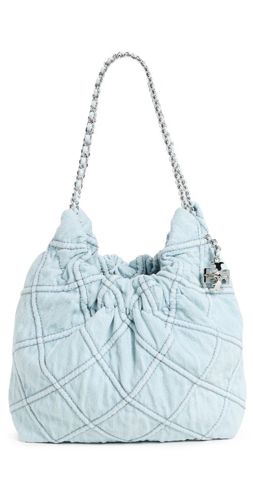 Fleming Denim Mini Hobo Bag Seltzer One Size