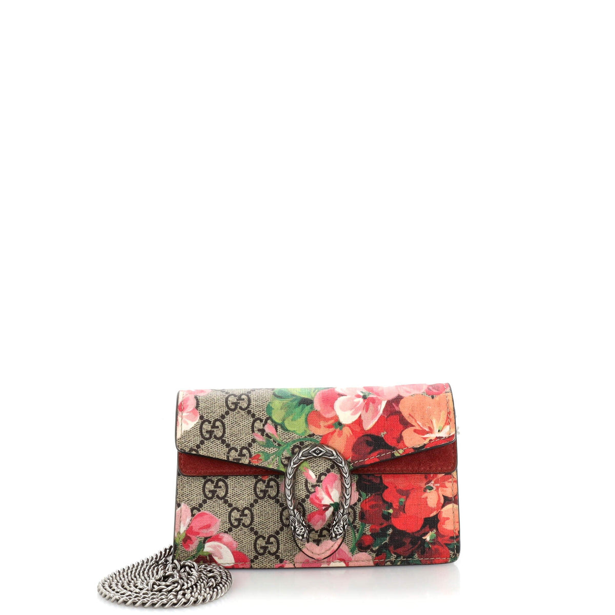 Gucci GUCCI Dionysus Bag Blooms Print GG Coated Canvas Super Mini