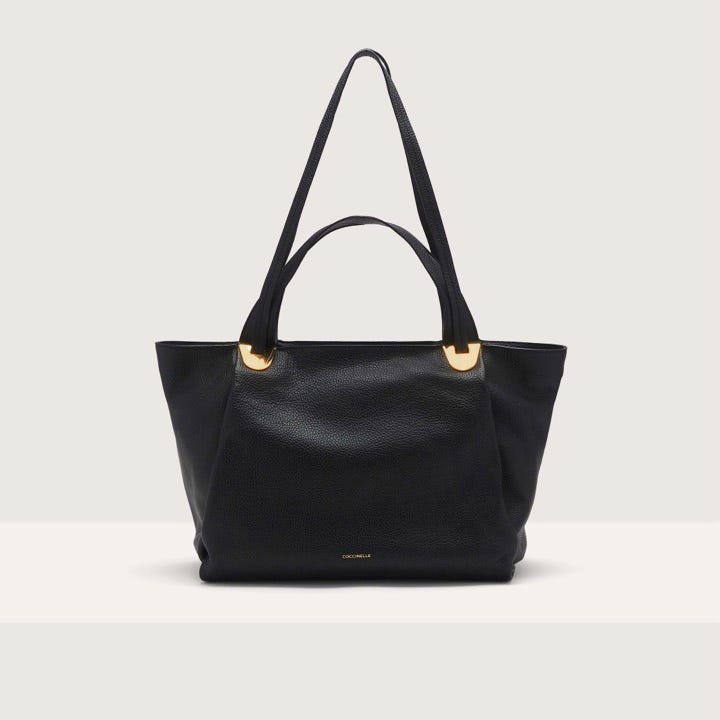 Coccinelle Grained Leather Tote Bag Oliver Medium