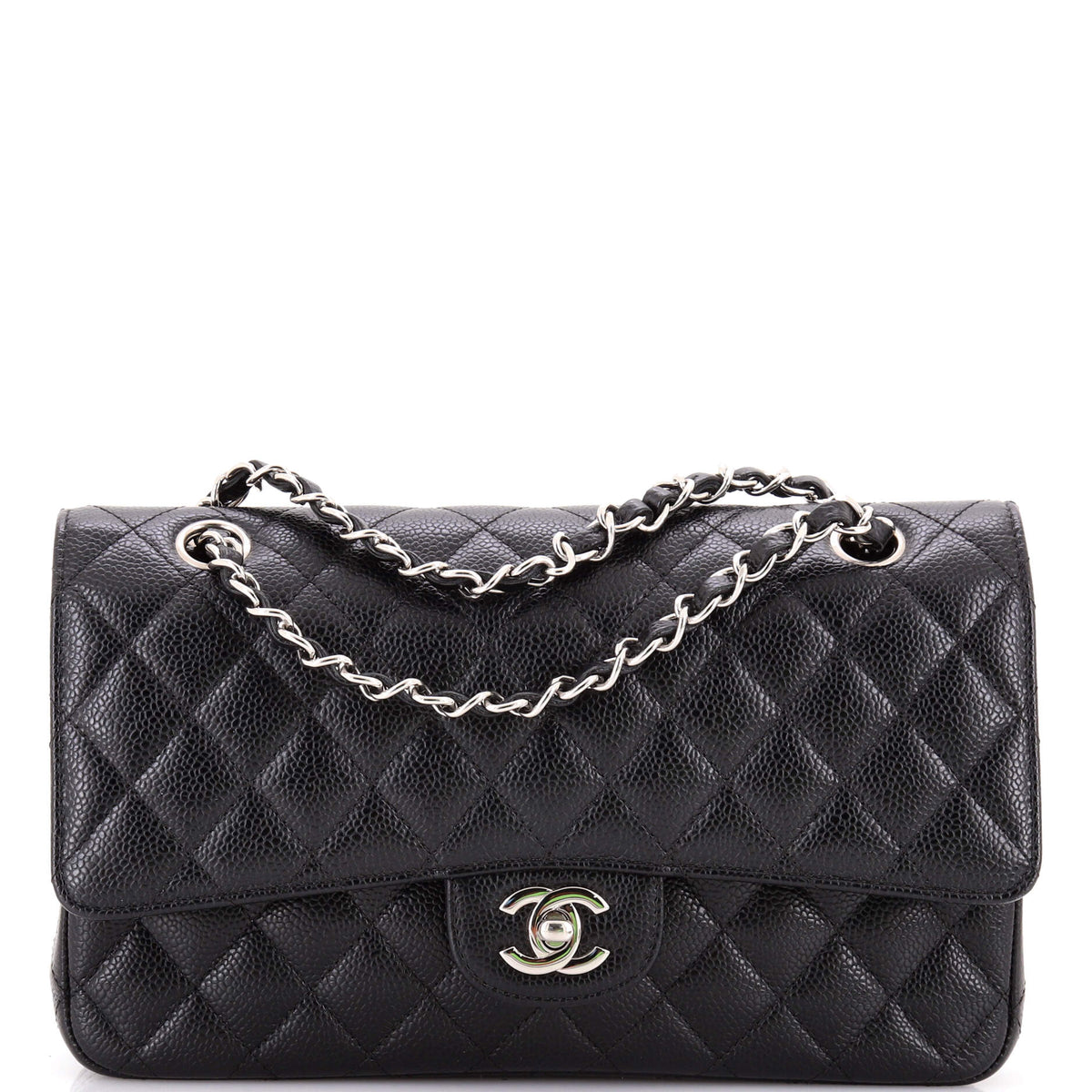 Chanel CHANEL Classic Double Flap Bag Quilted Caviar Medium