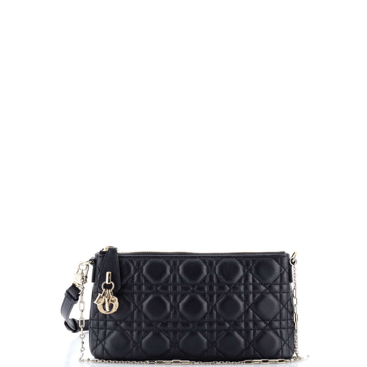 Christian Dior Miss Dior Midi Shoulder Bag Cannage Quilt Lambskin Mini