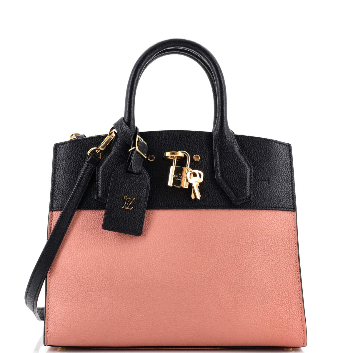 Louis Vuitton City Steamer Handbag Leather PM