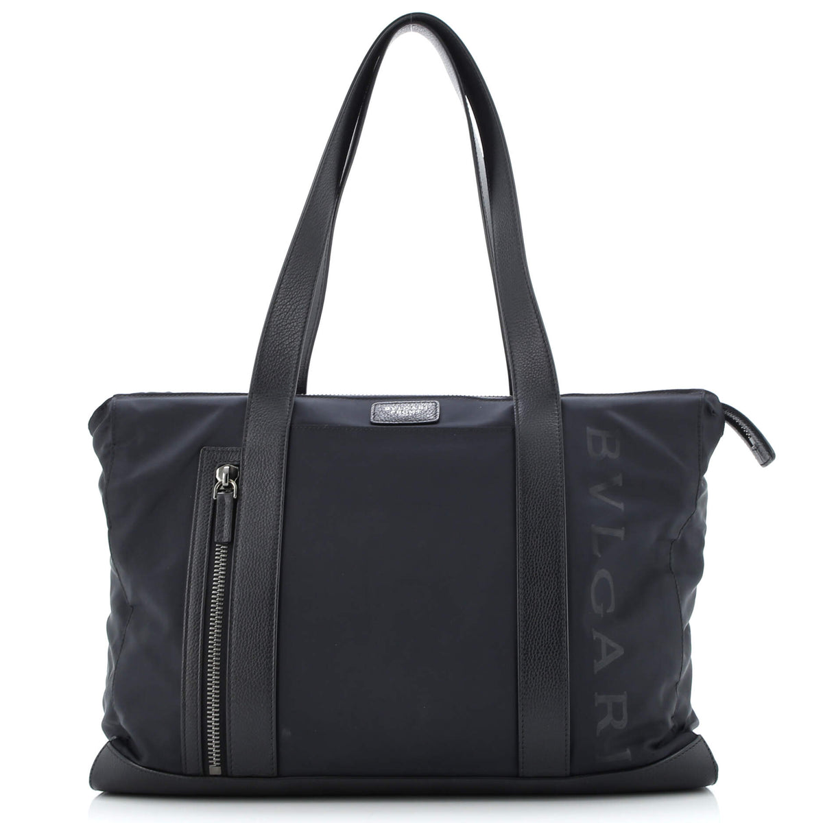 Bvlgari BVLGARI Fragment Zip Tote Nylon with Leather Medium