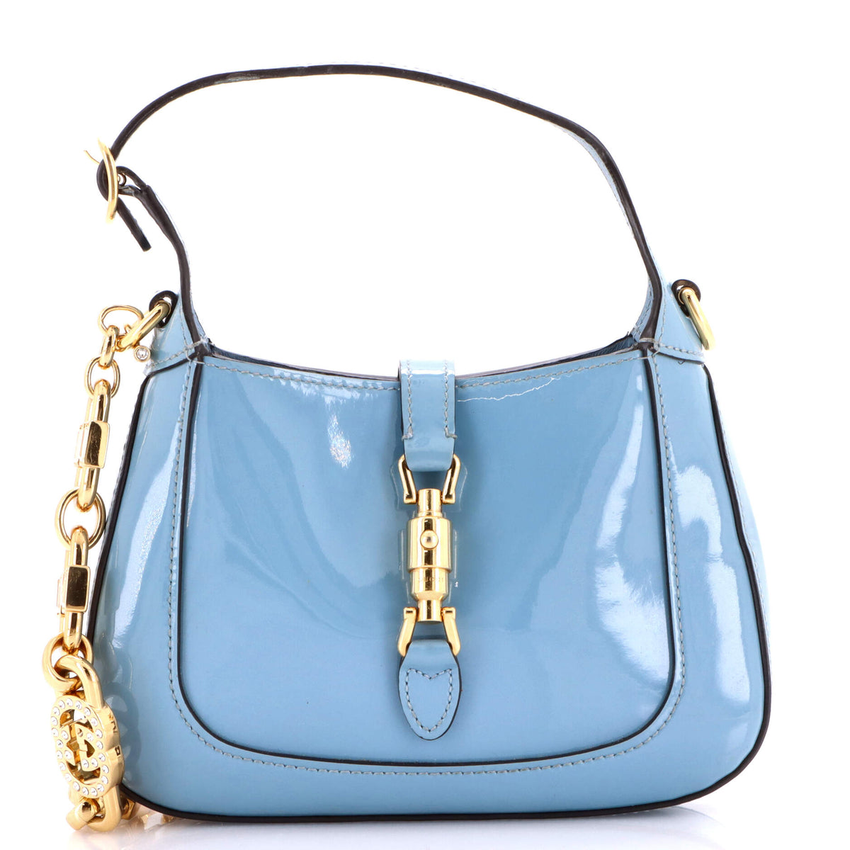 Gucci GUCCI Jackie 1961 Chain Hobo Patent Mini