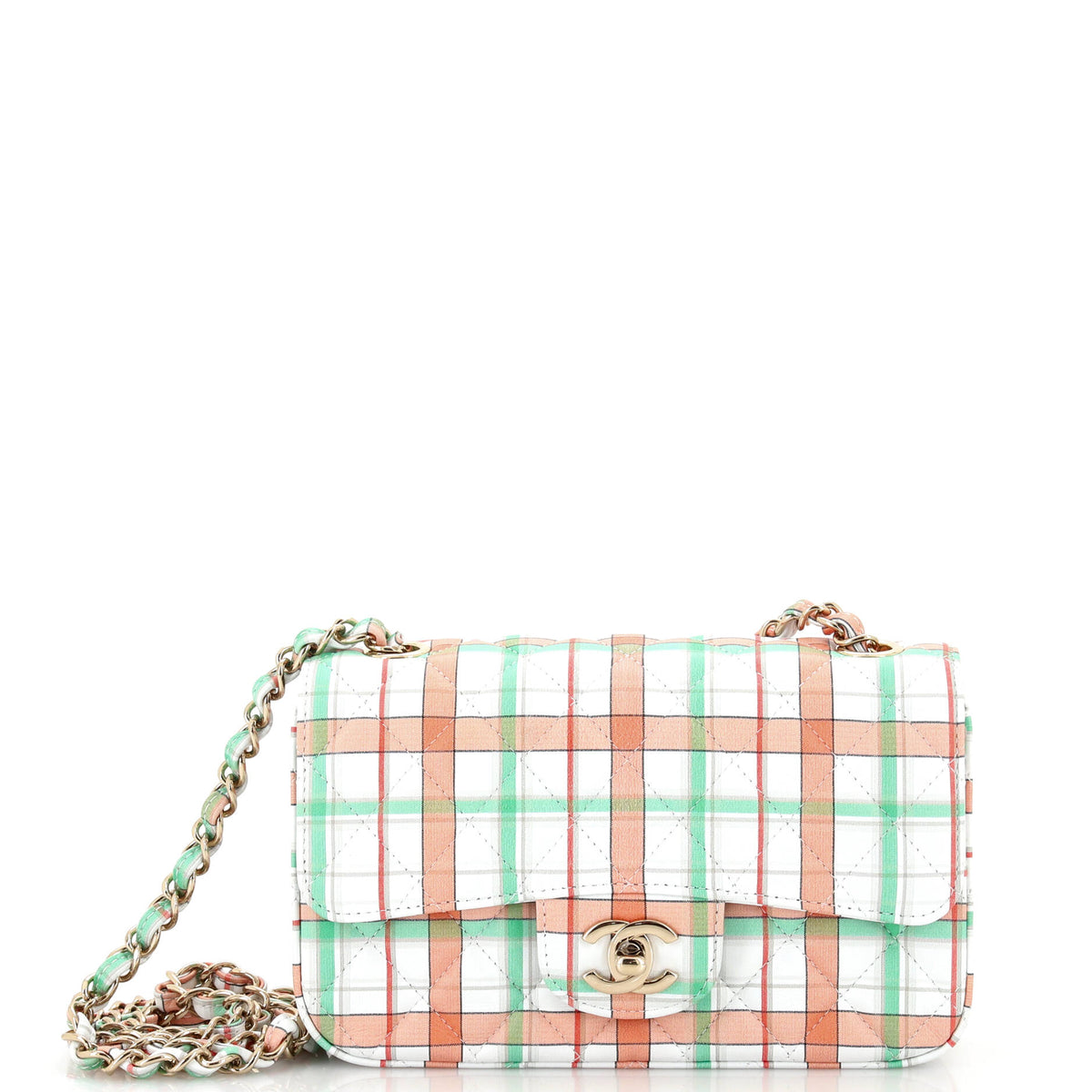 Chanel CHANEL Classic Single Flap Bag Quilted Printed Calfskin Mini