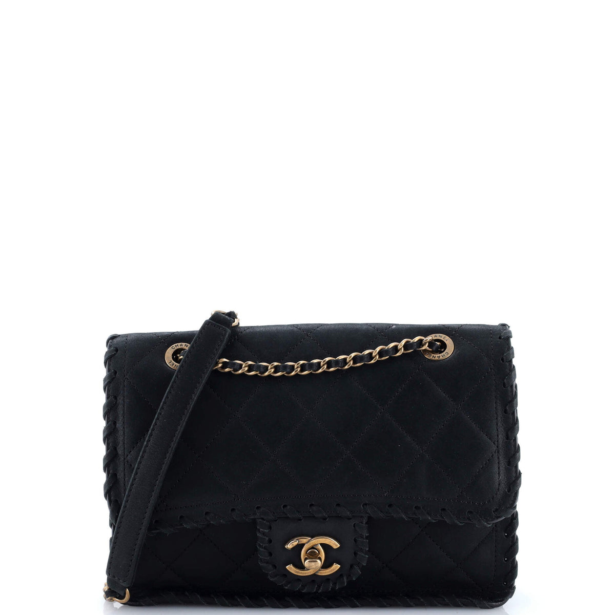 Chanel CHANEL Happy Stitch Flap Bag Quilted Velvet Calfskin Small