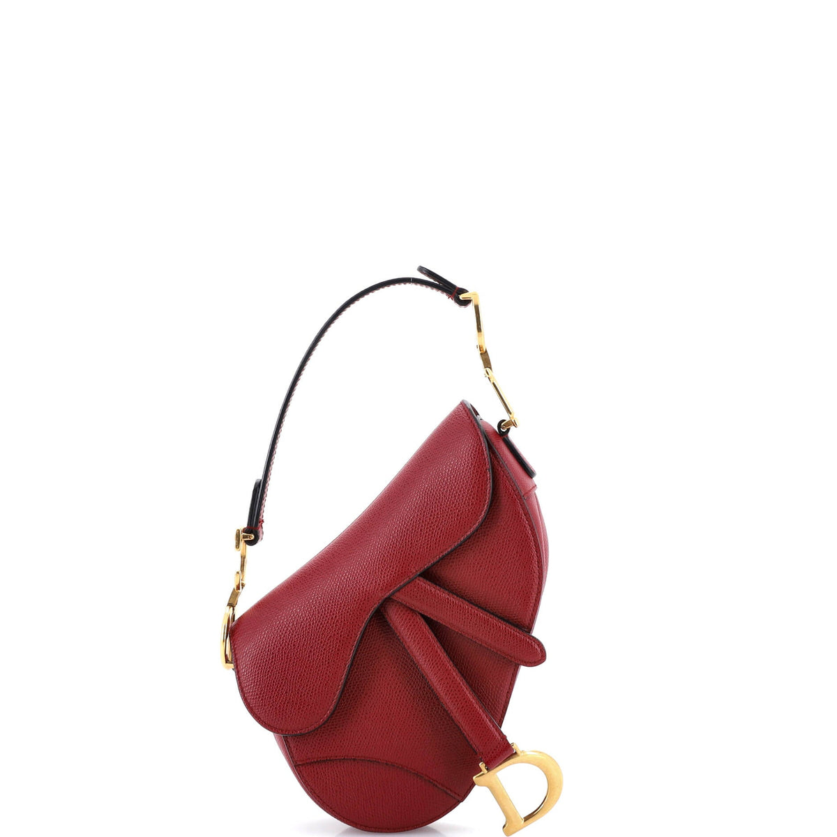 Christian Dior Saddle Handbag Leather Mini