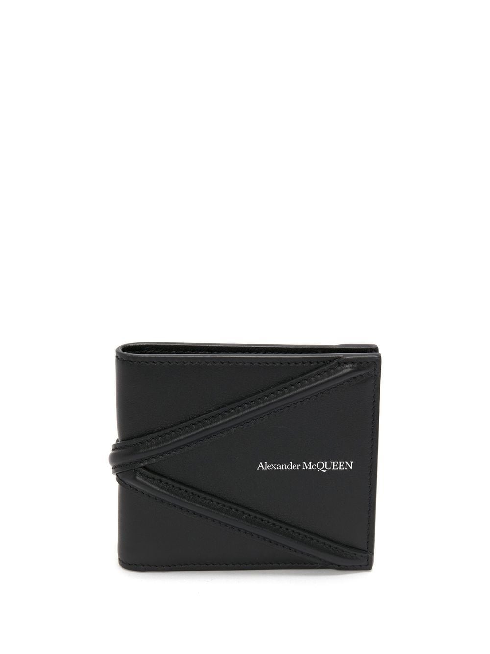 Alexander Mcqueen Men's Leather Flap-Over Wallet in Black | 7263201AAD0 Color 1000