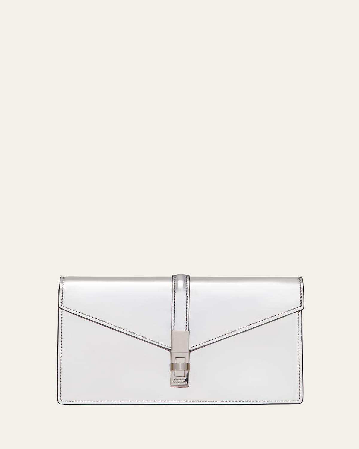 Stuart Weitzman Posh Loveletter Metallic Leather Clutch Bag