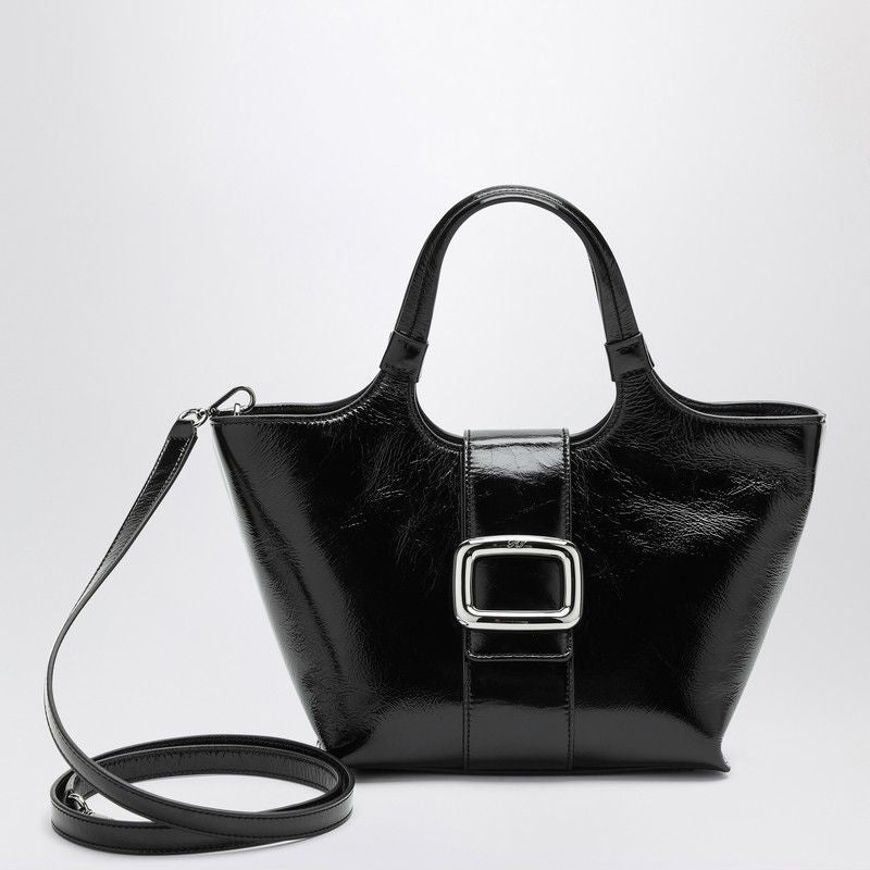 Roger Vivier Women's Grand Vivier Choc Mini Bag in Black | RBWAOGA0100TM6