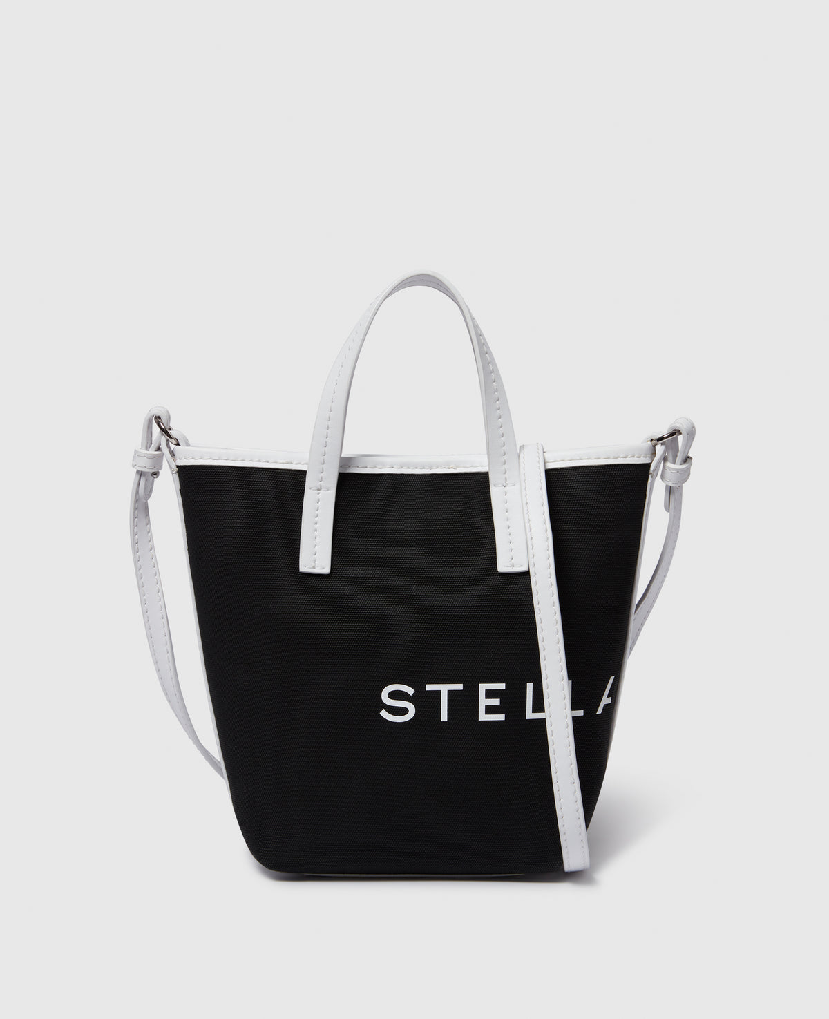 Stella McCartney SMC Bananatex Crossbody Tote Bag, Woman, Black and white
