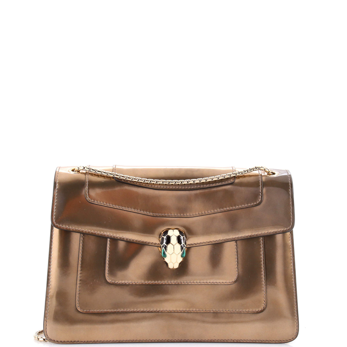Bvlgari BVLGARI Serpenti Forever Shoulder Bag Patent Medium